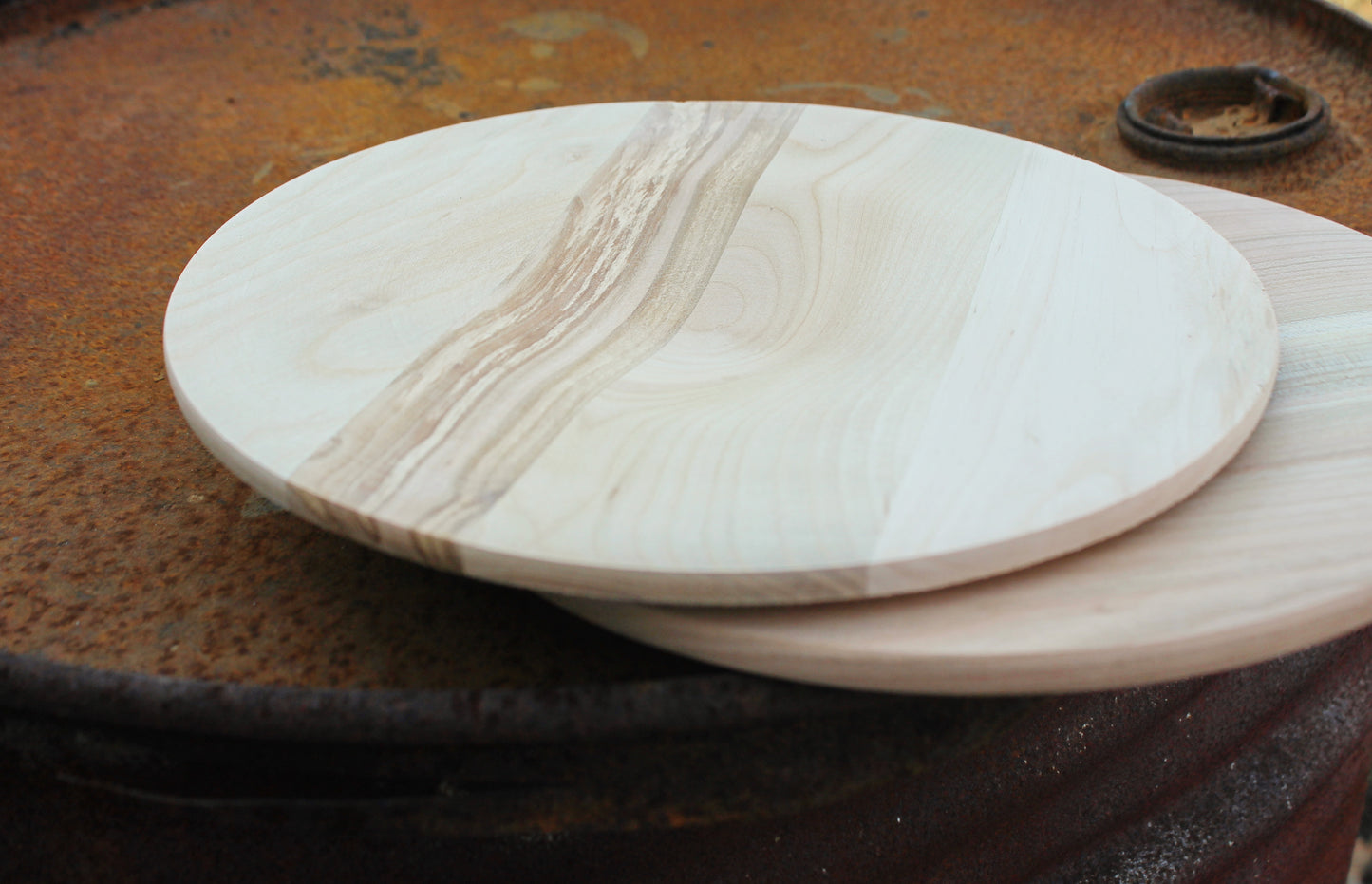 Wooden plate 25 cm 9.8 inches - unfinished natural eco friendly - made of beech wood