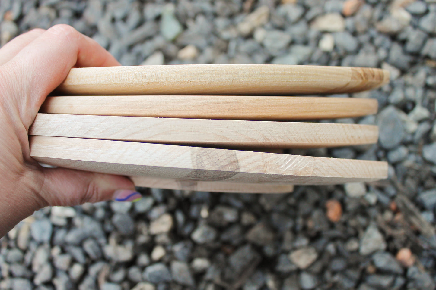 Wooden plate 25 cm 9.8 inches - unfinished natural eco friendly - made of beech wood