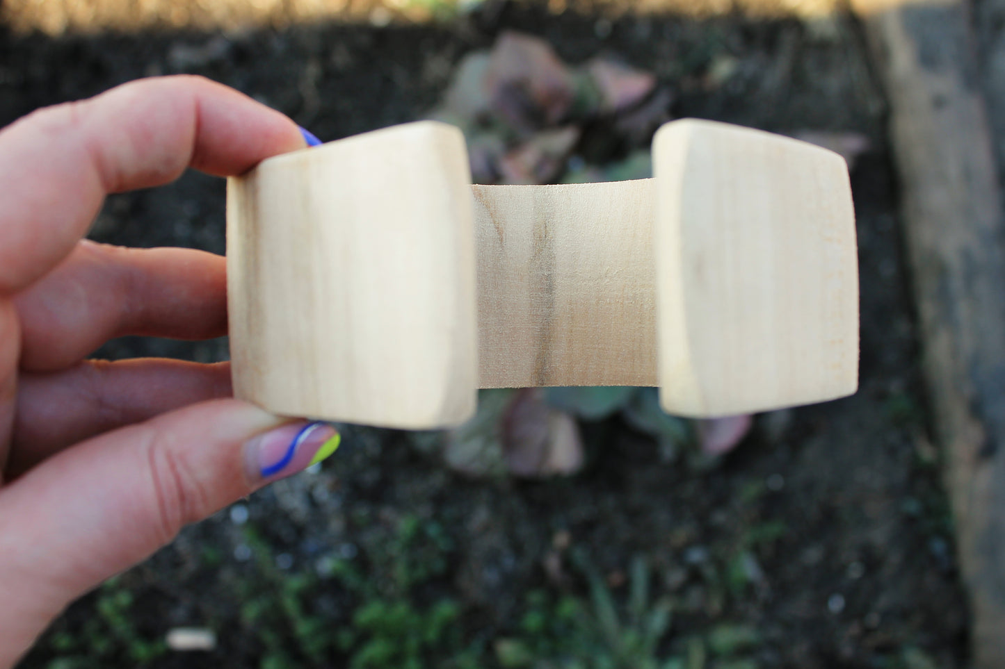 35 mm Wooden cuff unfinished square with break - natural eco friendly