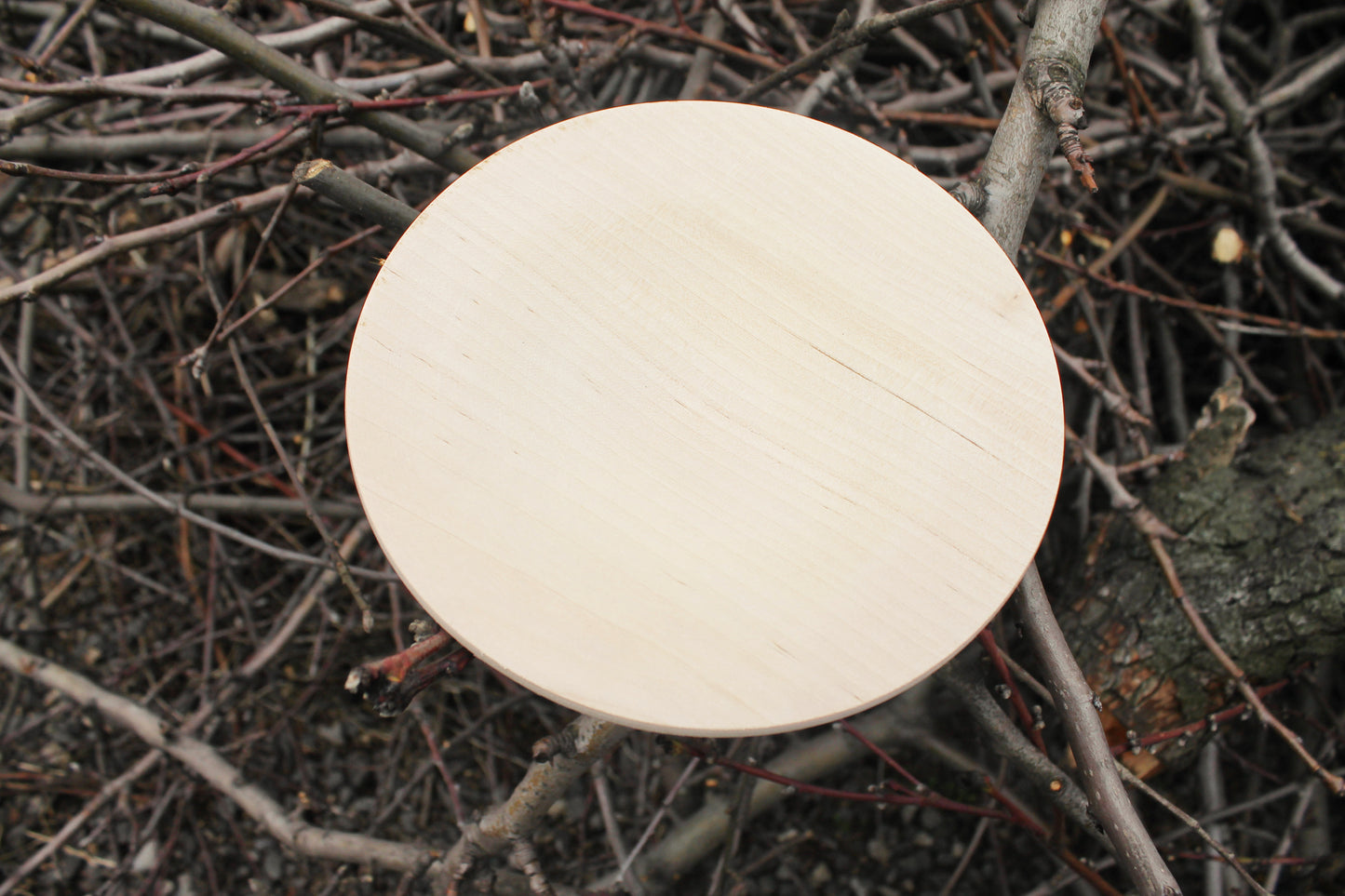 Wooden plate 18 cm 7.1 inches - unfinished natural eco friendly - made of beech wood