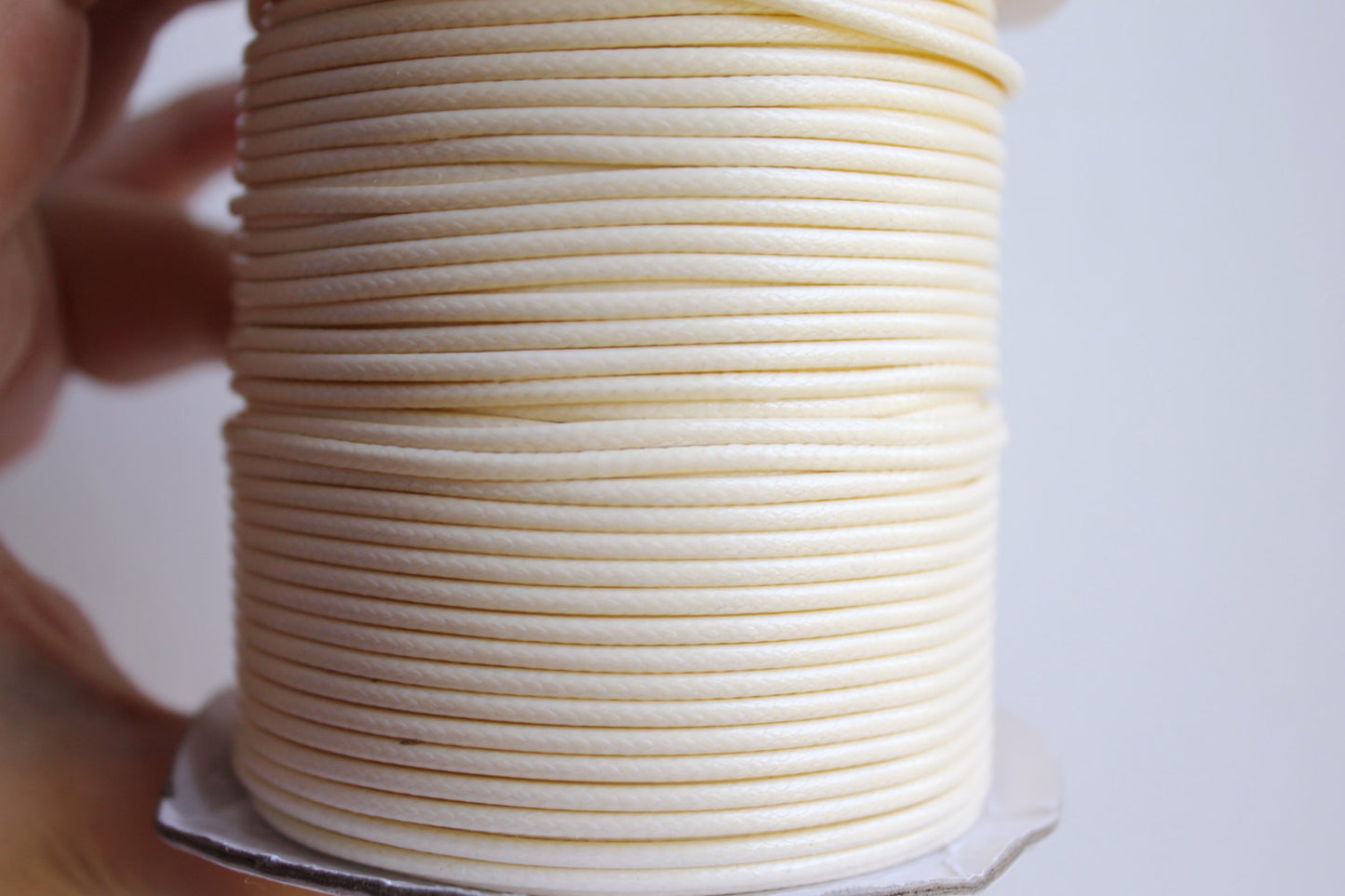 Beige faux leather cord - high quality soft faux leather cord 2 m - 2,18 yards or 6,5 feet