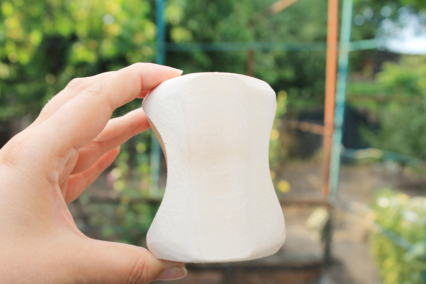 70 mm BIG Wooden bangle unfinished roundish - natural eco friendly