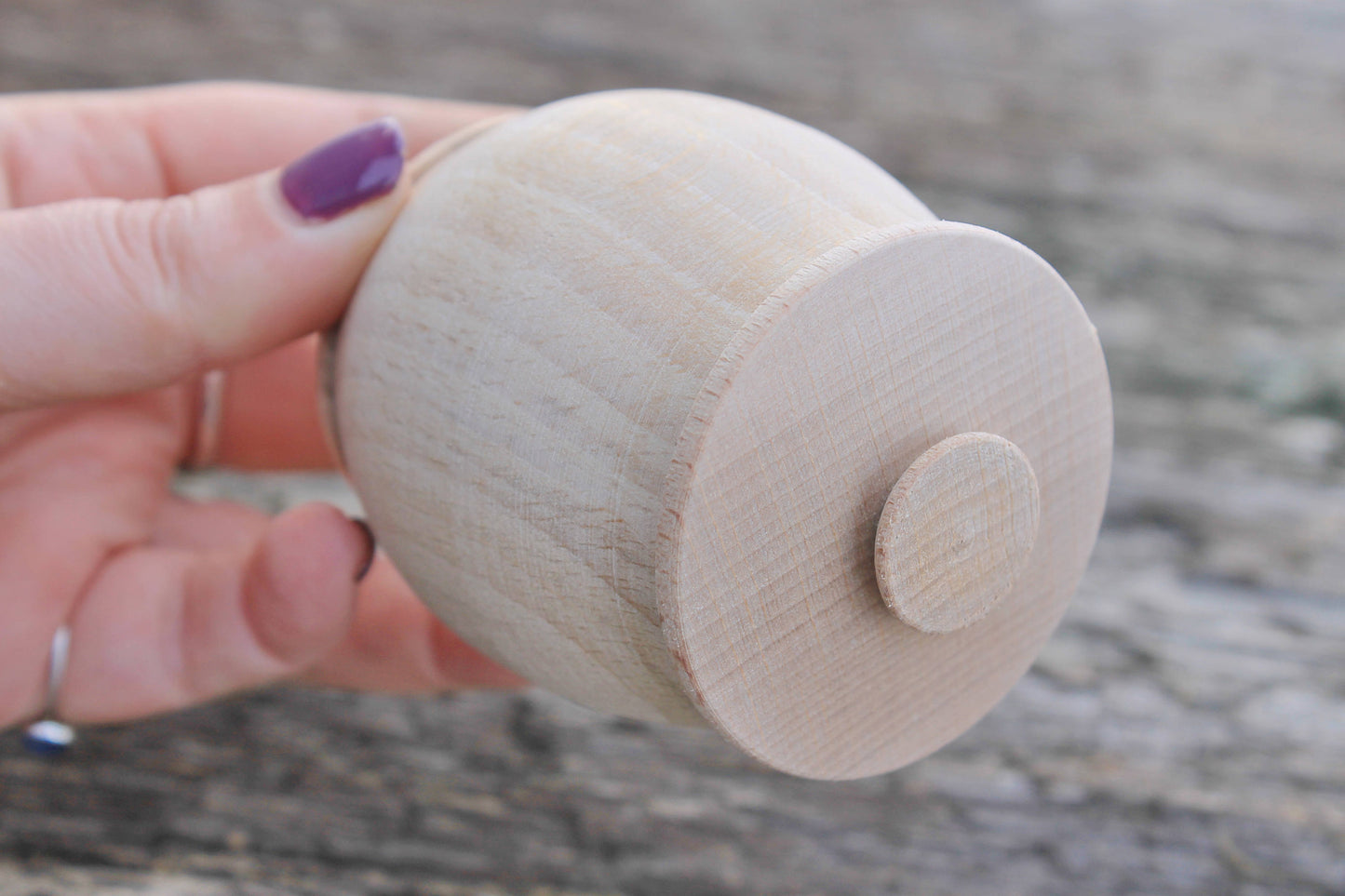 Unfinished wooden barrel (keg) 68 mm x 65 mm - natural eco-friendly - made of beech wood