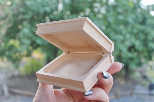 Book-box 95x75 mm - eco-friendly - made of alder wood - wooden book
