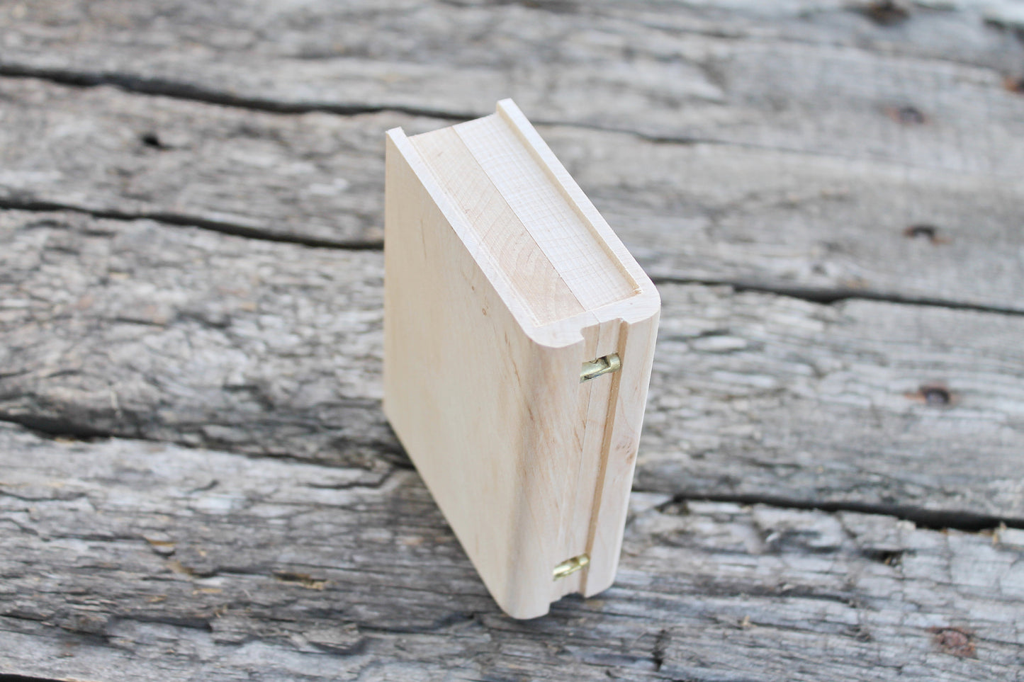 Book-box 95x75 mm - eco-friendly - made of alder wood - wooden book