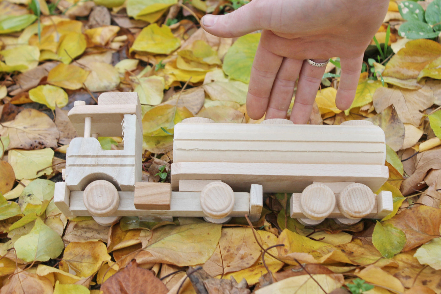 Machine-track, fura, 275 mm - wooden toy, made of eco friendly beech tree - wooden car - wooden car for kids