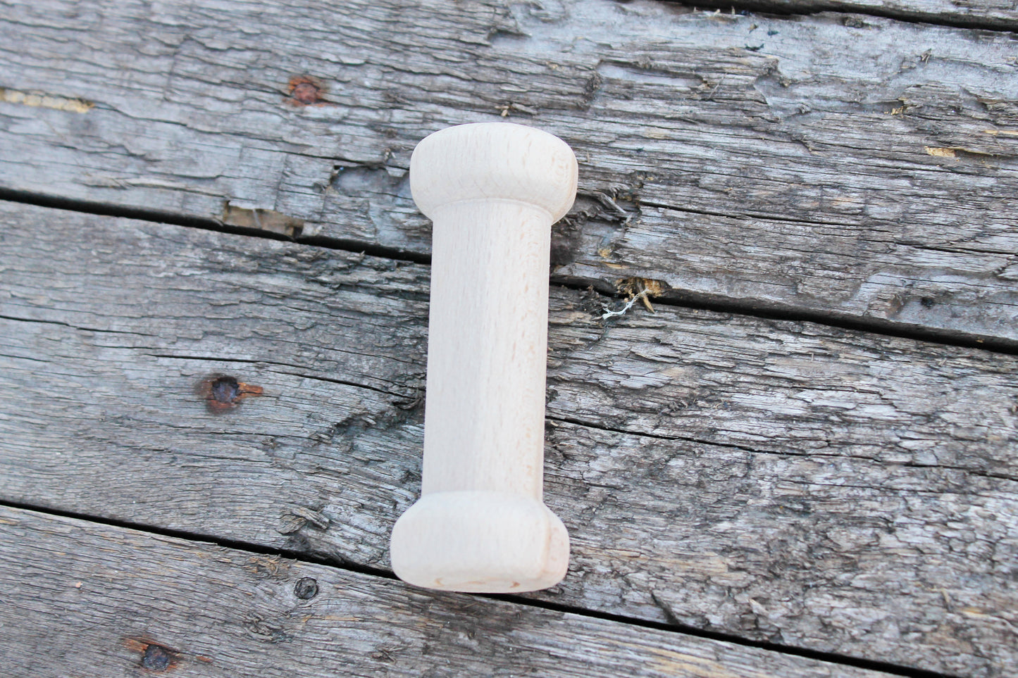Unfinished wooden spool large size - natural - eco friendly - beech wood