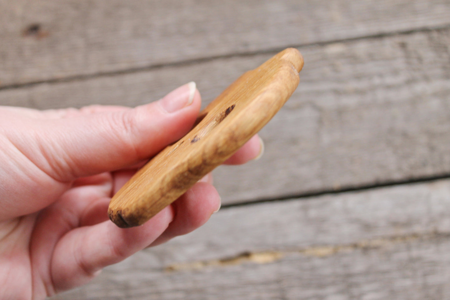Scull-girl - OAK-teether, natural, eco-friendly - Natural Wooden Toy - Oak Teether - Handmade wooden teether
