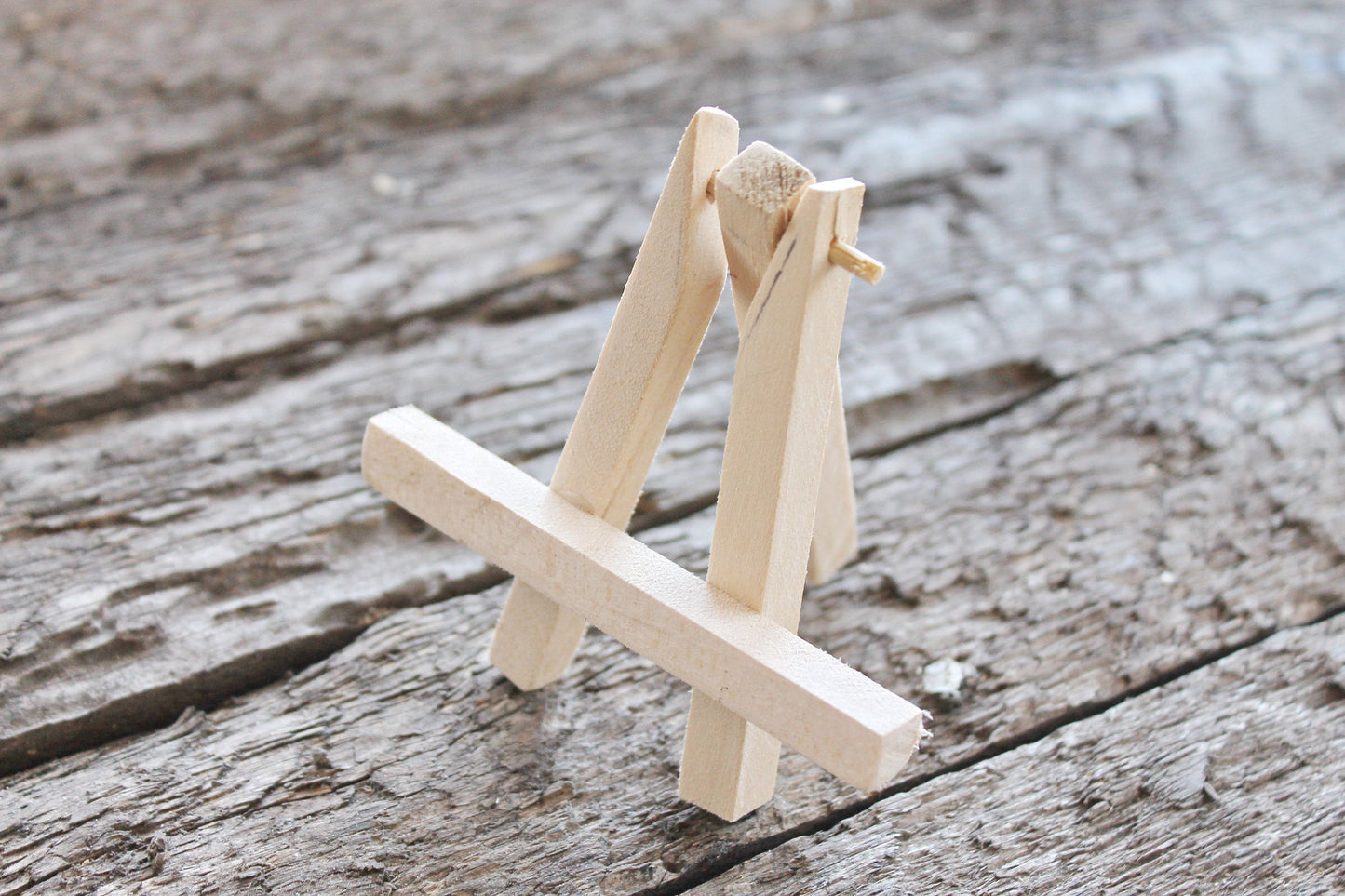 Miniature Easel - unfinished wood easel, miniature painting, ACEO painting supply