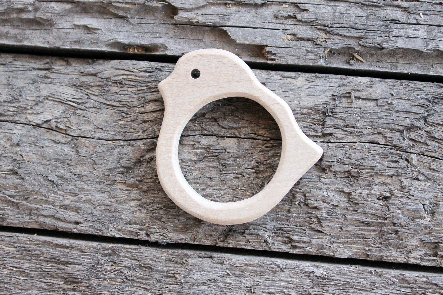 Bird-teether, natural beech teether, eco-friendly - Natural Wooden Toy - Teether - Handmade wooden teether