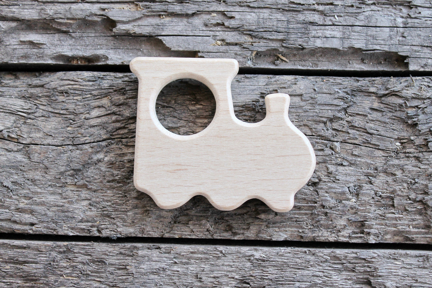 Lokomotive-teether, natural, eco-friendly - Natural Wooden Toy - beech Teether - Handmade wooden teether