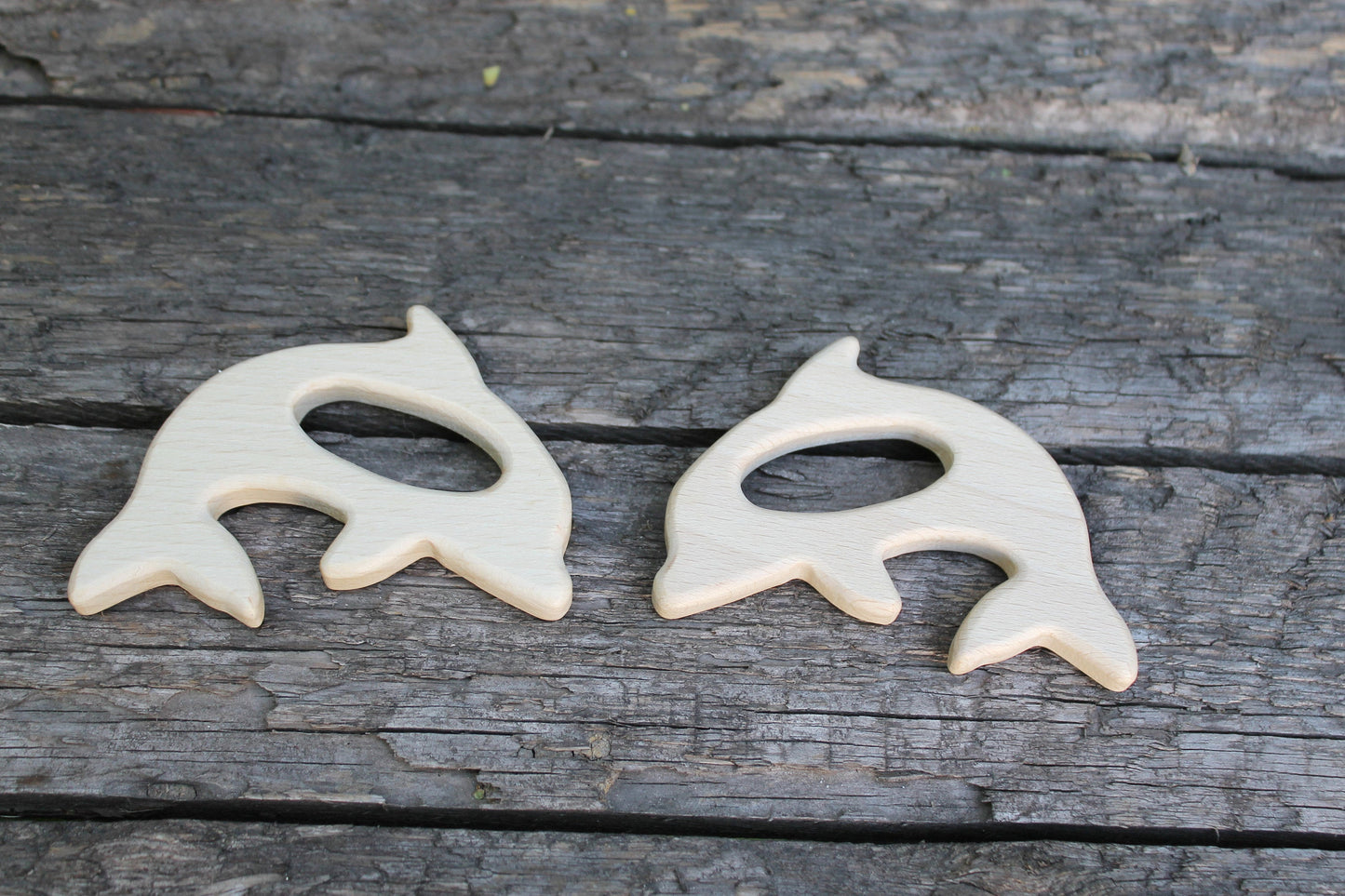 Dolphin-teether, natural, eco-friendly - Natural Wooden Toy - Teether - Handmade wooden teether