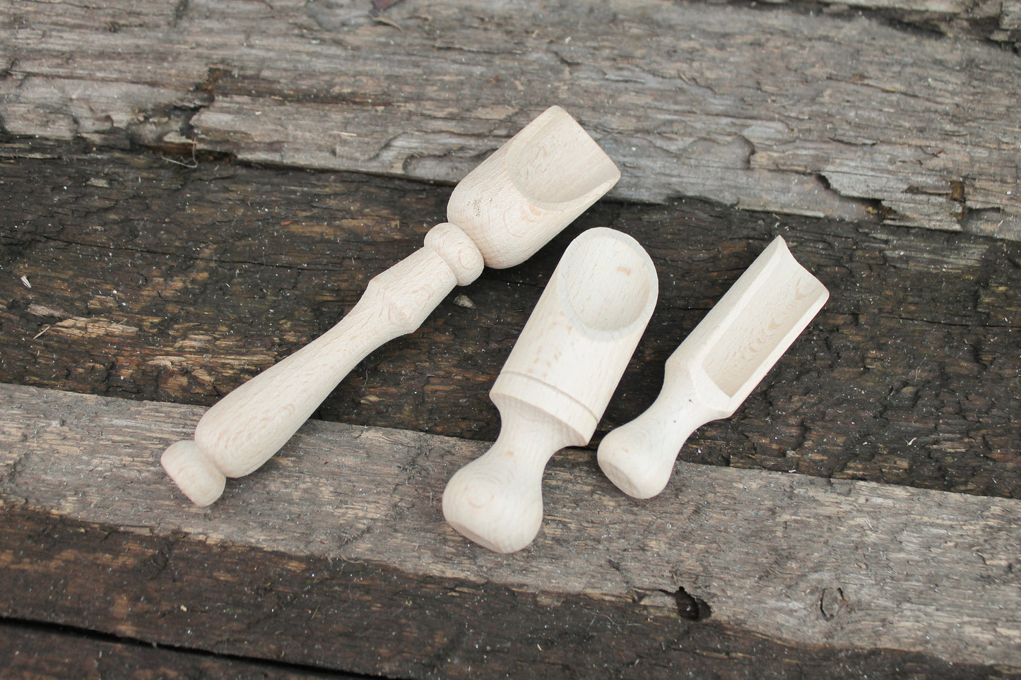 Handmade small wooden scoop for spices - 2.7 inches - natural eco friendly - made of beech wood