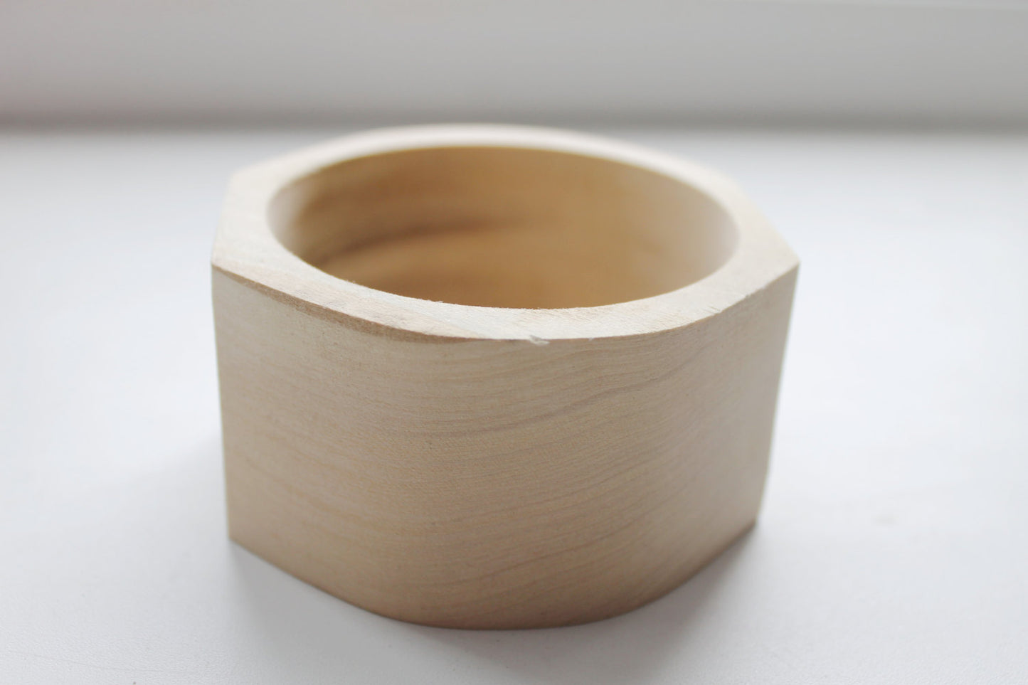 45 mm Wooden bracelet unfinished rounded rectangular - natural eco friendly