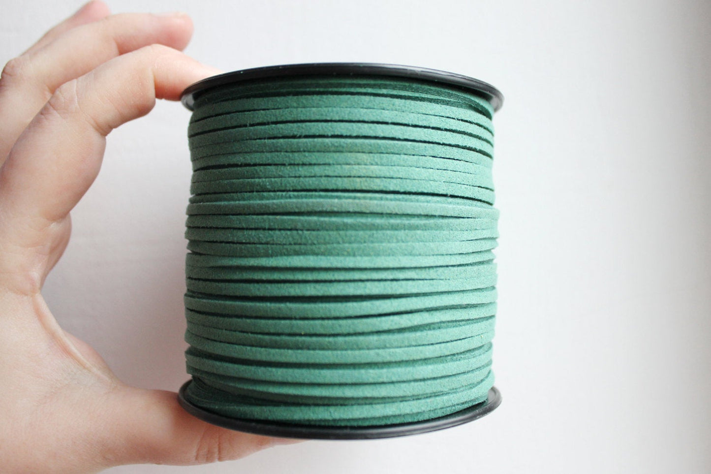 Dark green Suede cord - high quality soft faux cord 2 m - 2,18 yards or 6,5 feet