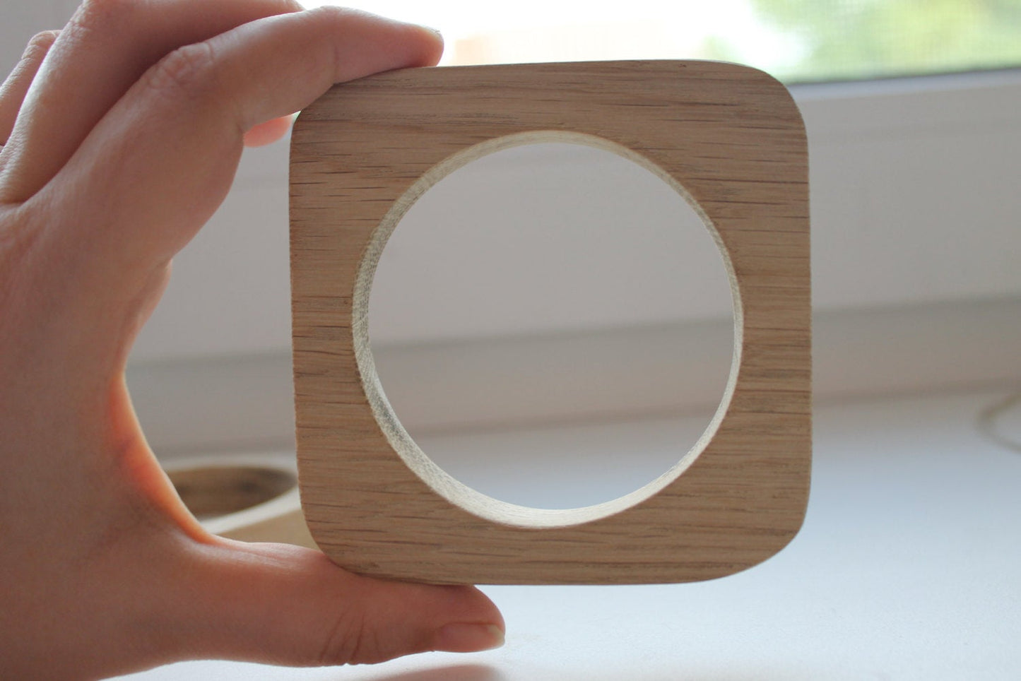 15 mm Bracelet made of OAK wood - 15 mm Wooden blank unfinished square - natural eco friendly