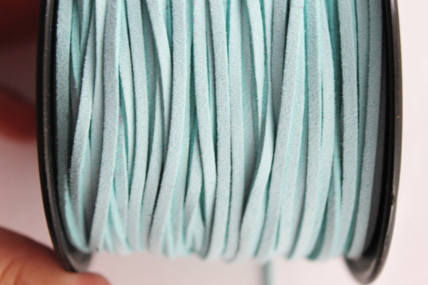 Light blue Suede cord - high quality soft faux cord 2 m - 2,18 yards or 6,5 feet