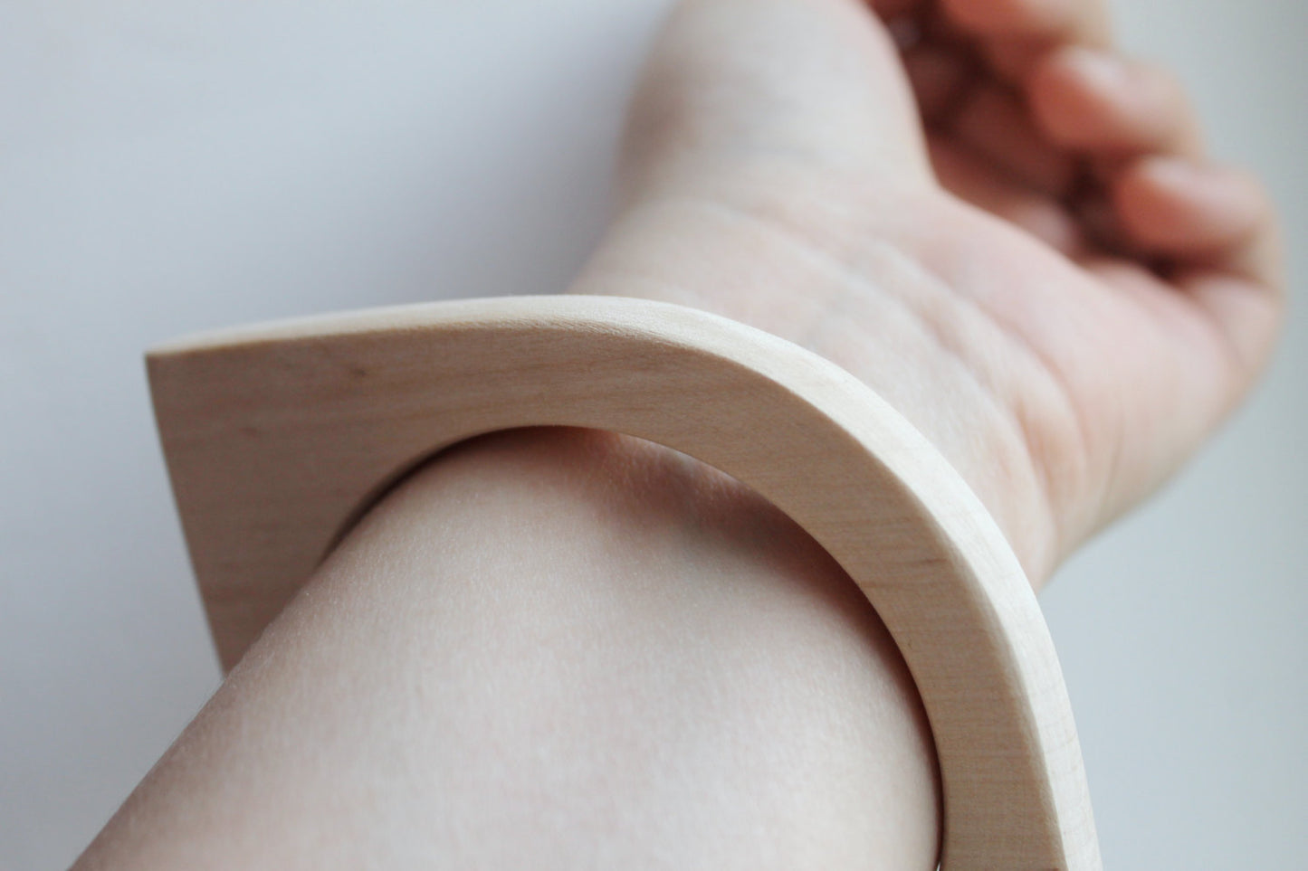 10 mm Wooden bracelet unfinished eye shape - natural eco friendly