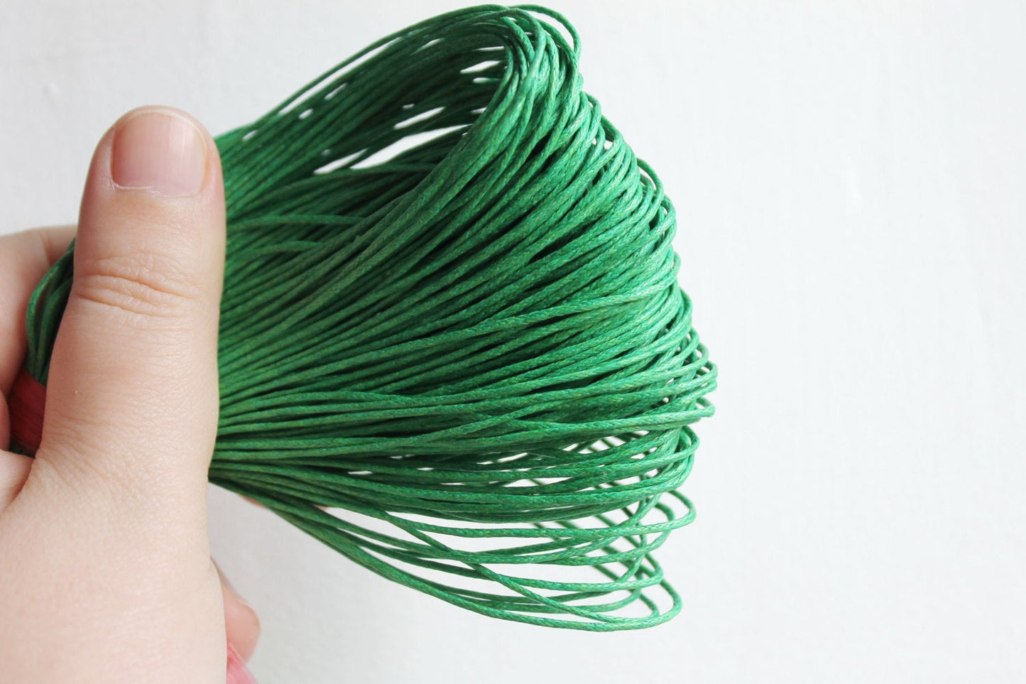 Irish green Wax Cotton Cord 1mm 10 meters - 10,9 yards or 32,8 feet