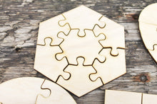 Load image into Gallery viewer, Wooden puzzle blanks - kids puzzle - laser cut puzzle blank - Wooden Puzzle - pick a form
