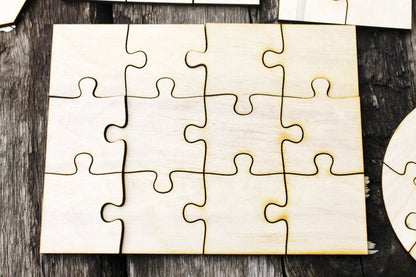 Wooden puzzle blanks - kids puzzle - laser cut puzzle blank - Wooden Puzzle - pick a form