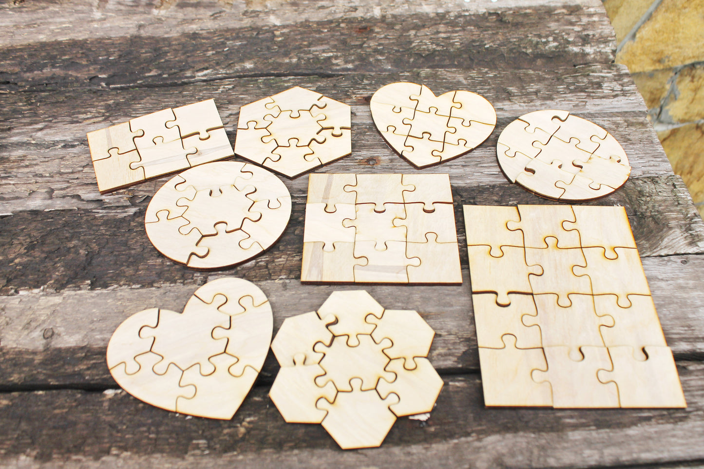 Wooden puzzle blanks - kids puzzle - laser cut puzzle blank - Wooden Puzzle - pick a form