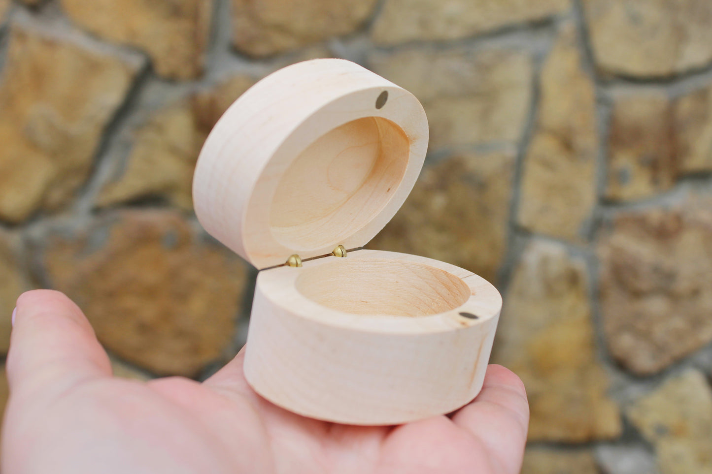 Oval unfinished wooden box 2.8x2 inches - alder wood - oblong box