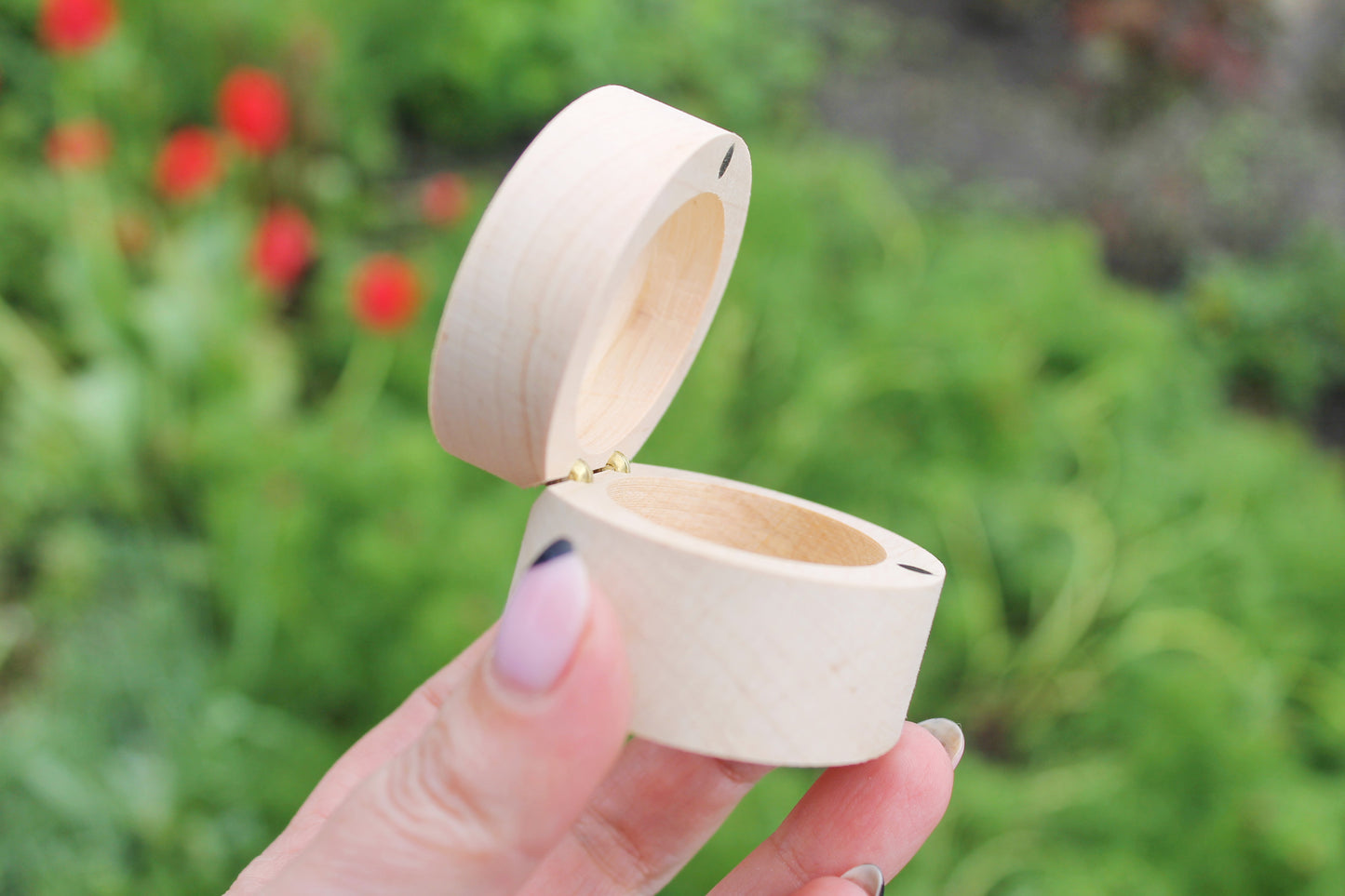 Oval unfinished wooden box 2.8x2 inches - alder wood - oblong box