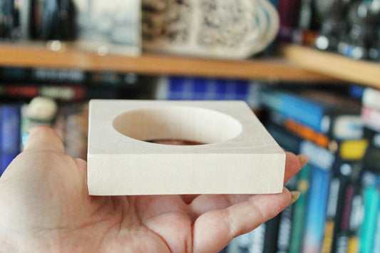 Handmade Wooden square Bracelet 20 mm– Natural Linden Wood Bangle, Unfinished Craft Bracelet Base for Painting, Decoupage or Minimalist Wear