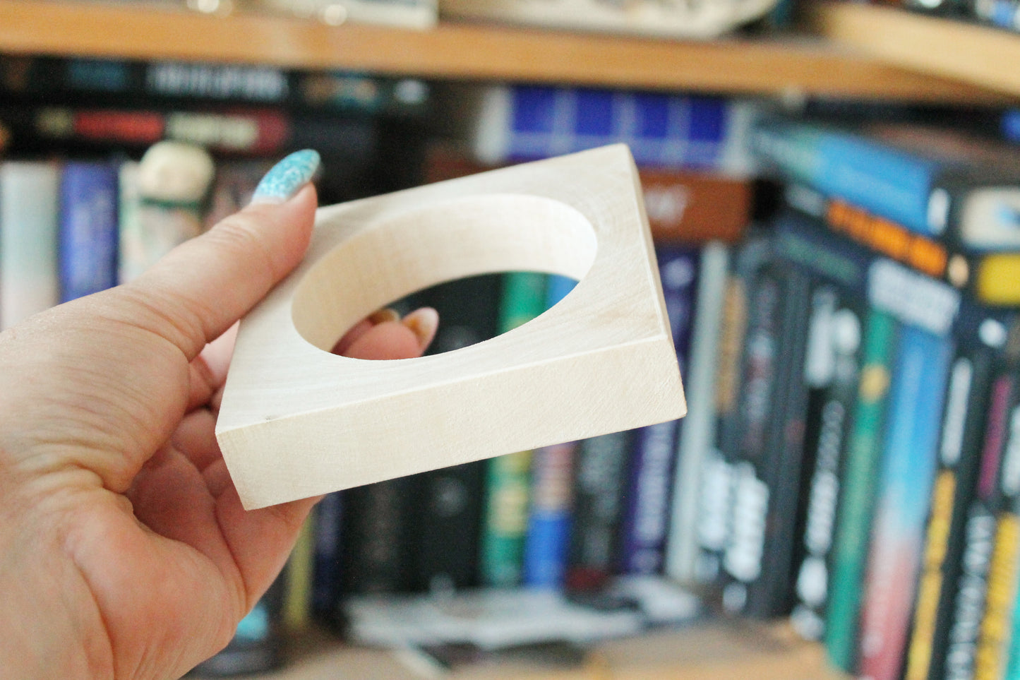 Handmade Wooden square Bracelet 20 mm– Natural Linden Wood Bangle, Unfinished Craft Bracelet Base for Painting, Decoupage or Minimalist Wear