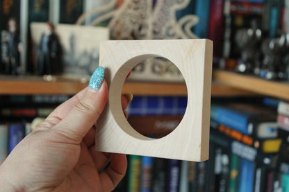 Handmade Wooden square Bracelet 20 mm– Natural Linden Wood Bangle, Unfinished Craft Bracelet Base for Painting, Decoupage or Minimalist Wear