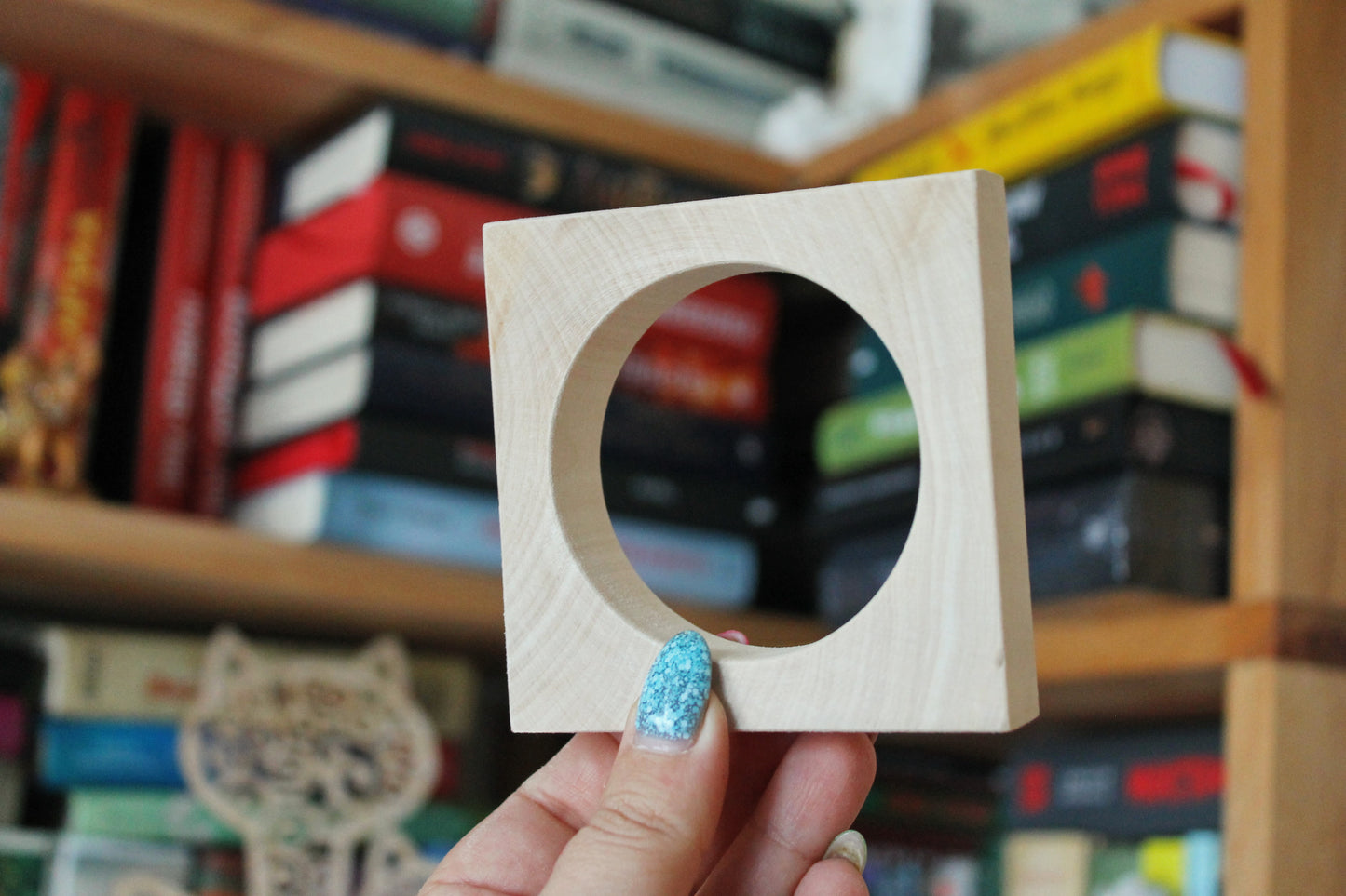 Handmade Wooden square Bracelet 20 mm– Natural Linden Wood Bangle, Unfinished Craft Bracelet Base for Painting, Decoupage or Minimalist Wear