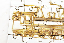 Load image into Gallery viewer, Wooden puzzle - Coffee Lokomotive - laser cut puzzle blank 7.5 inch - Wooden Puzzle - engraving puzzle - made of plywood

