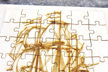 Load image into Gallery viewer, Wooden puzzle - Sailboat - kids adult puzzle - laser cut puzzle blank 9.8 inch - Wooden Puzzle - engraving puzzle - made of plywood
