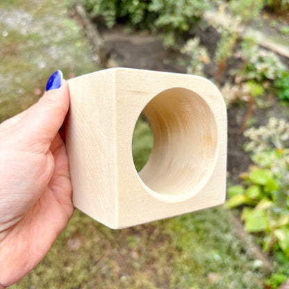 Extra Wide Unfinished Wooden Bangle Bracelet Blank – 70 mm Wide Handmade Сhunky Bracelet for DIY Jewelry, 68 mm Inner Diameter, Craft Supply