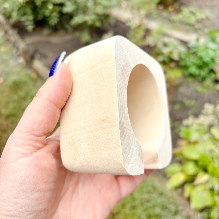 Unfinished Wooden Bangle Bracelet for DIY Crafting – 45 mm Wide Handmade Bracelet Blank, Natural Wooden Jewelry Making Supply