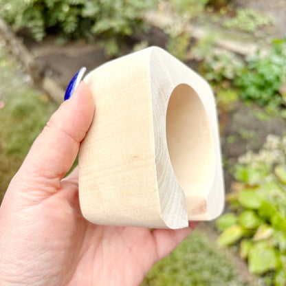 Unfinished Wooden Bangle Bracelet for DIY Crafting – 45 mm Wide Handmade Bracelet Blank, Natural Wooden Jewelry Making Supply