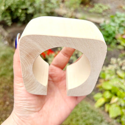 Unfinished Wooden Bangle Bracelet for DIY Crafting – 45 mm Wide Handmade Bracelet Blank, Natural Wooden Jewelry Making Supply