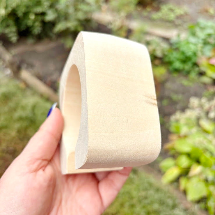 Unfinished Wooden Bangle Bracelet for DIY Crafting – 45 mm Wide Handmade Bracelet Blank, Natural Wooden Jewelry Making Supply