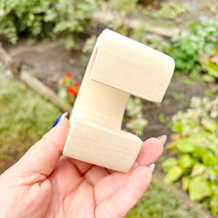 Unfinished Wooden Bangle Bracelet for DIY Crafting – 45 mm Wide Handmade Bracelet Blank, Natural Wooden Jewelry Making Supply