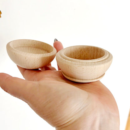 Round wooden beech box 70x50 mm – handmade natural wood storage container – unfinished jewelry box – eco gift box – craft supply