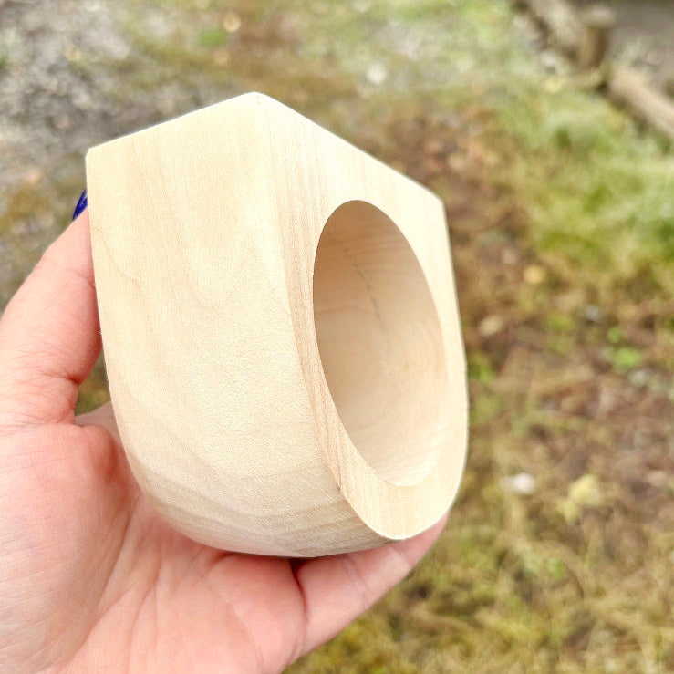 Large Unfinished Wooden Bracelet Blank 45mm Wide | DIY Craft Wood Cuff Bangle Base | Natural Linden Wood Bracelet for Craft