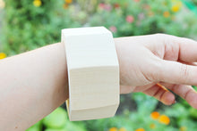 Load image into Gallery viewer, 45 mm Wooden bracelet unfinished round octahedral - natural eco friendly
