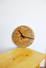 Load image into Gallery viewer, Wooden clock - Sport - chestnat color - 300 mm - 11.8 inches - light and ready to ship - handmade clock - Silent clock mechanism
