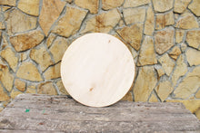 Load image into Gallery viewer, Big Wooden plate 39 cm 15.4 inch unfinished natural eco friendly - linden wooden plate - JUST ONE
