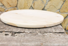 Load image into Gallery viewer, Big Wooden plate 39 cm 15.4 inch unfinished natural eco friendly - linden wooden plate - JUST ONE
