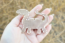 Load image into Gallery viewer, Dino - Cross stitch blank 3.3 inches - blanks Wood Needlecraft, wooden cross stitch blank
