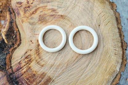 Unfinished Wooden rings - 70 mm (2.7") - wooden connector - natural eco friendly - 5 pcs - made of maple tree wood