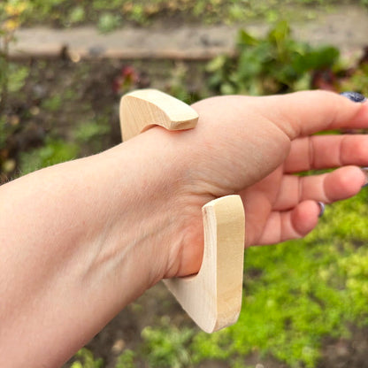 10 mm Rounded Square Bangle Blank with Cut Corner, Unfinished Linden Wood Bracelet Base, Natural Jewelry Making Supply