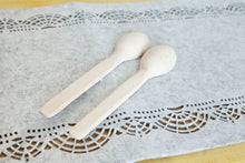 Load image into Gallery viewer, Set of 2 handmade wooden spoons - 7.9 inches - natural eco friendly - made of beech wood
